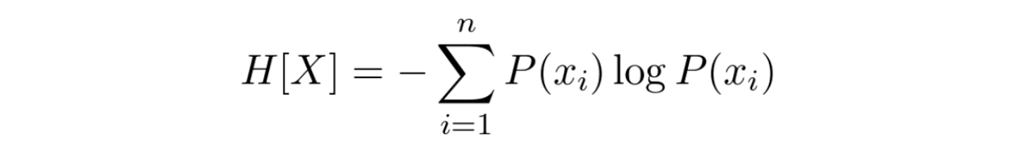 entropy of a discrete random variable